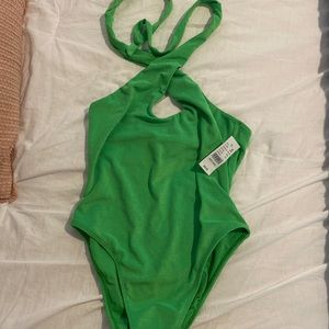 Pac Sun - Green once piece swim suit